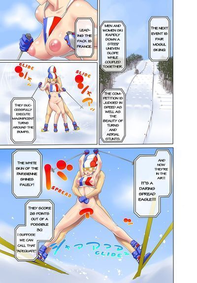 [agata] Secreto olympics! pares de completamente desnudo los hombres y las mujeres jugar invierno deportes {mangareborn} Parte 2