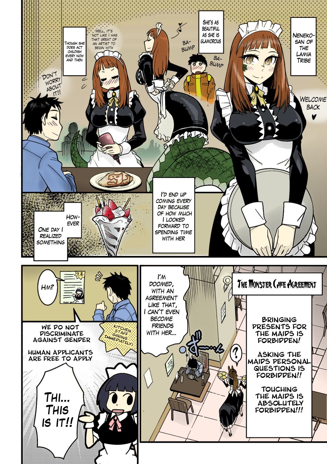 [kuroshiki] Mon cafe yori Ai O komete met love, De monster cafe (bessatsu Comic unreal monster musume Het PARADIJS vol. 4) [the wellustige lady project] [colorized] [decensored] [digital]