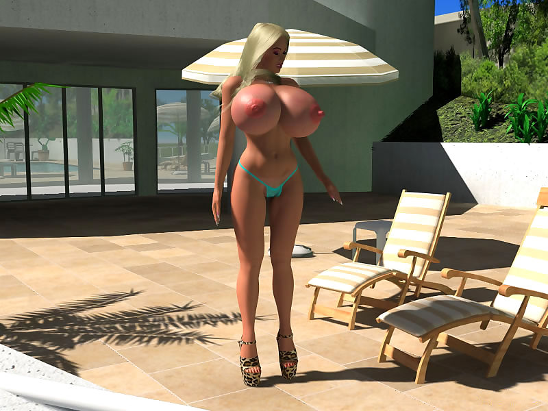 pornstar 3d gợi cảm busty Tóc vàng trong Bikini sunbathing ra ngoài phần 417