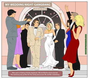 Hotwifecomics – My wedding night gangbang