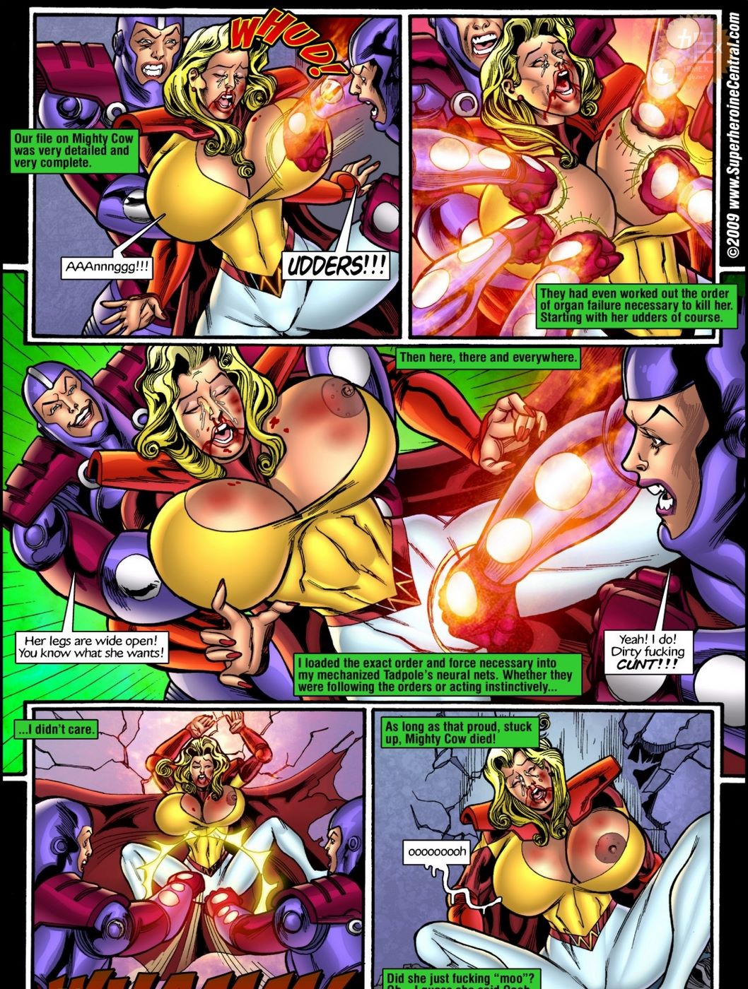 superheroína Central poderoso Vaca Parte 4