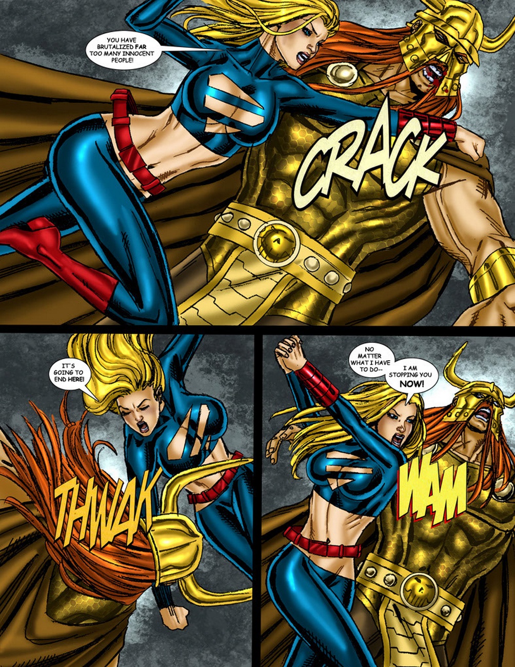 9 die superheldinnen vs Kriegsherr 3