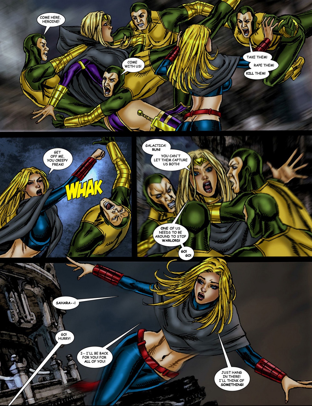9 superheroines vs senhor da guerra 2